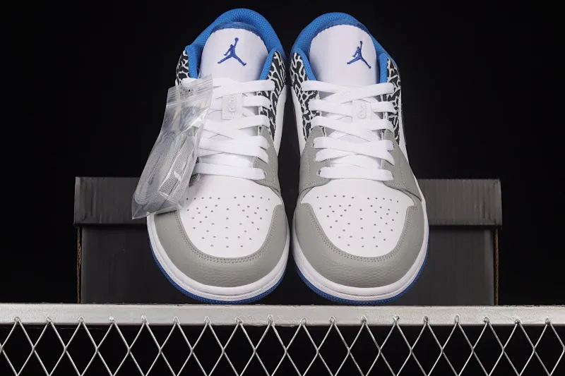 All categories Air Jordan Jordan series basketball shoes Air Jordan 1 Low Air Jordan 1 Low "True Blue" AJ1 Joe 1 burst white and blue color low-top basketball shoes DM1199-140
